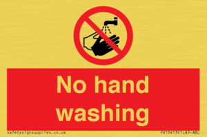 No hand washing